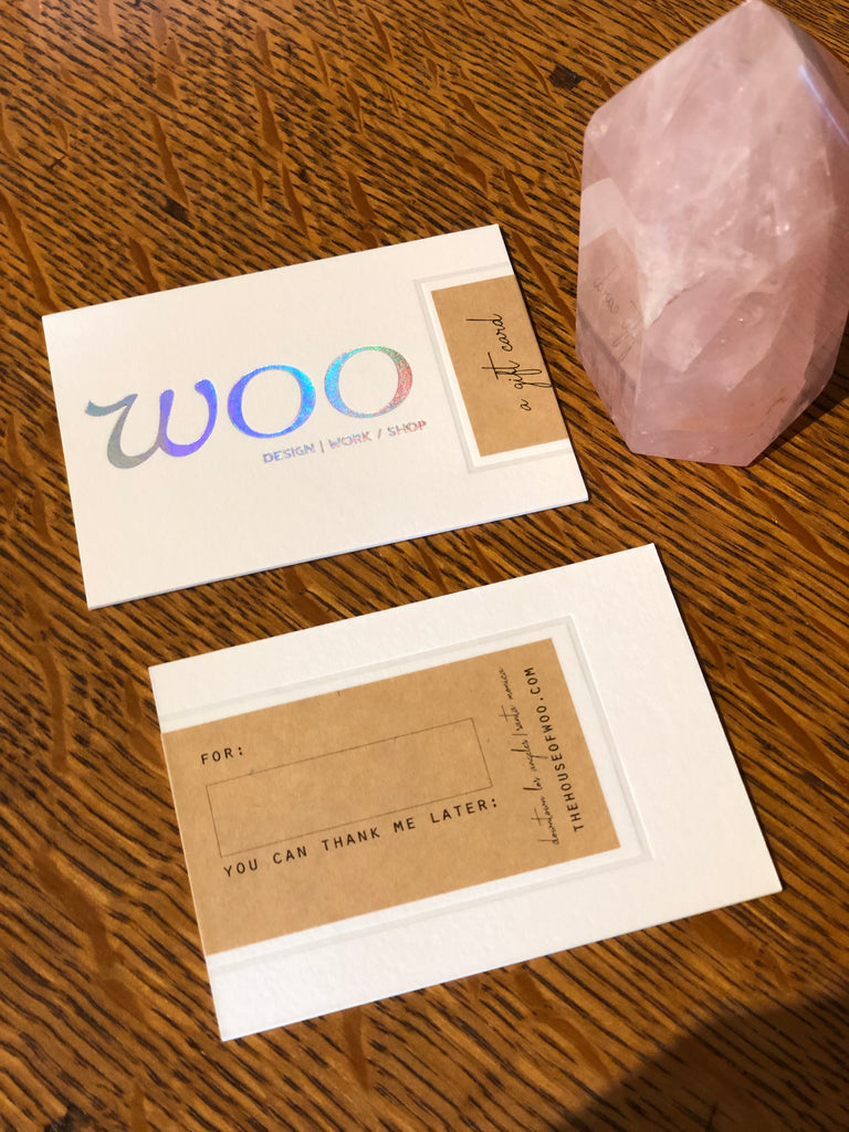 Woo Letterpress Gift Card,Card, The House of Woo- Woo