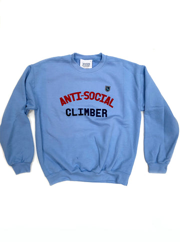 Anti Social Climber vintage crew sweatshirt,sweatshirt, The Uplifters- Woo